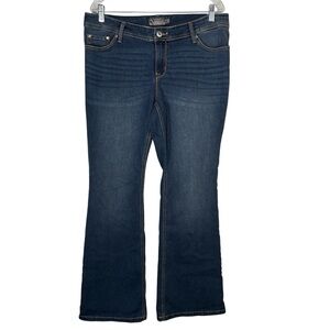 Torrid Luxe slim Boot Cut Jeans Dark Blue Denim Jeans Super Stretch Feel The Fit